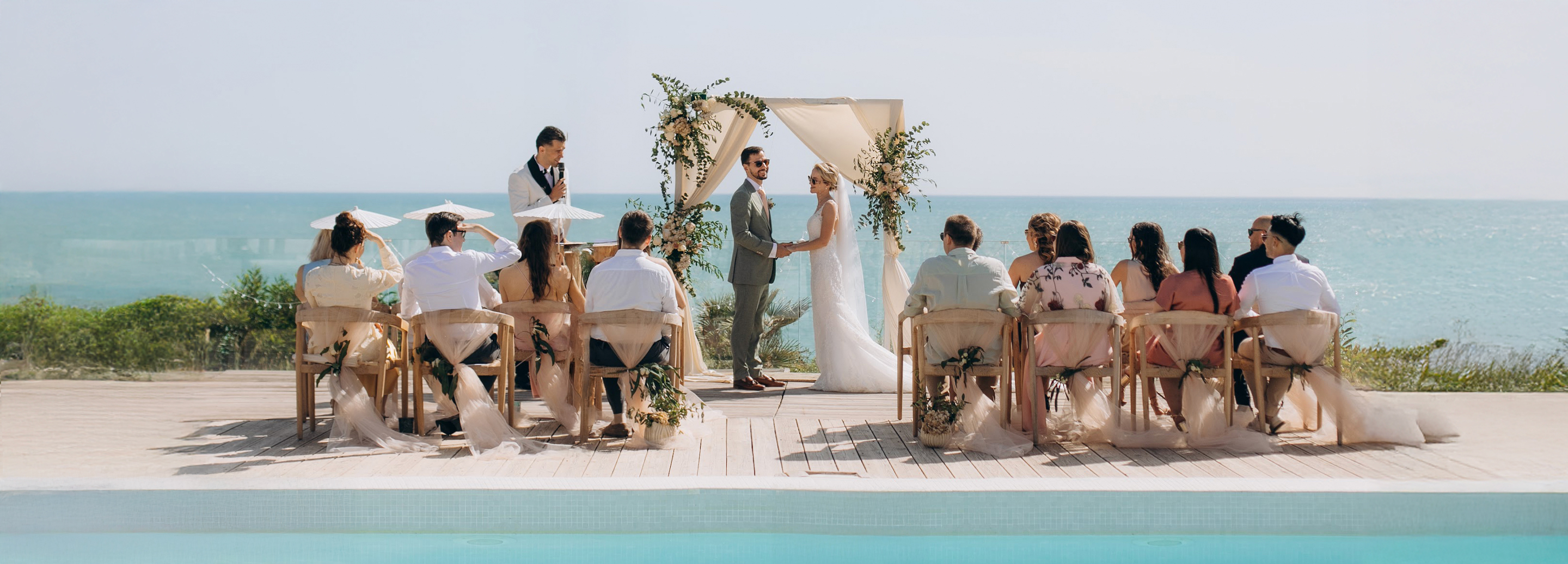 Wedding couple on the Costa del Sol